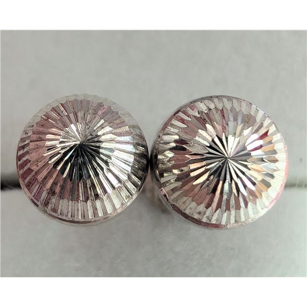 SILVER BALL EARRINGS