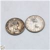 Image 2 : 1958 X 2 SILVER CANADIAN 50 CENT PIECES
