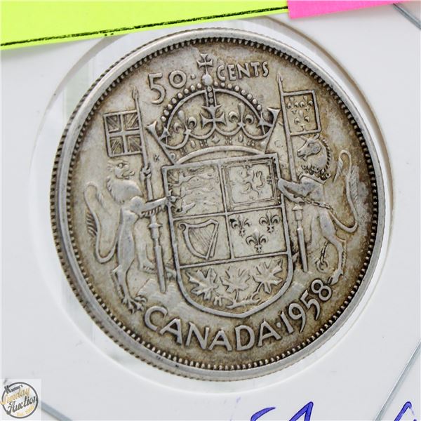 1958 CANADIAN 50 CENT PIECE