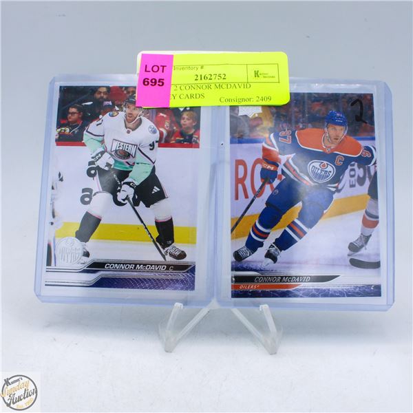 LOT OF 2 CONNOR MCDAVID HOCKEY CARDS