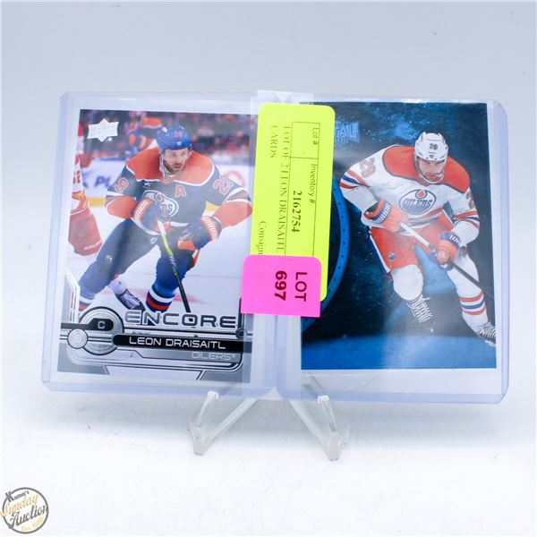 LOT OF 2 LEON DRAISAITL HOCKEY CARDS
