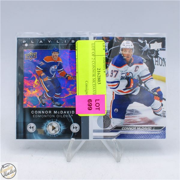 LOT OF 2 CONNOR MCDAVID CARDS