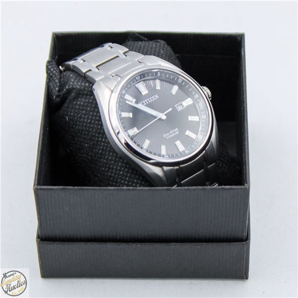 CITIZEN ECO-DRIVE TITANIUM MEN'S WATCH, GENUINE