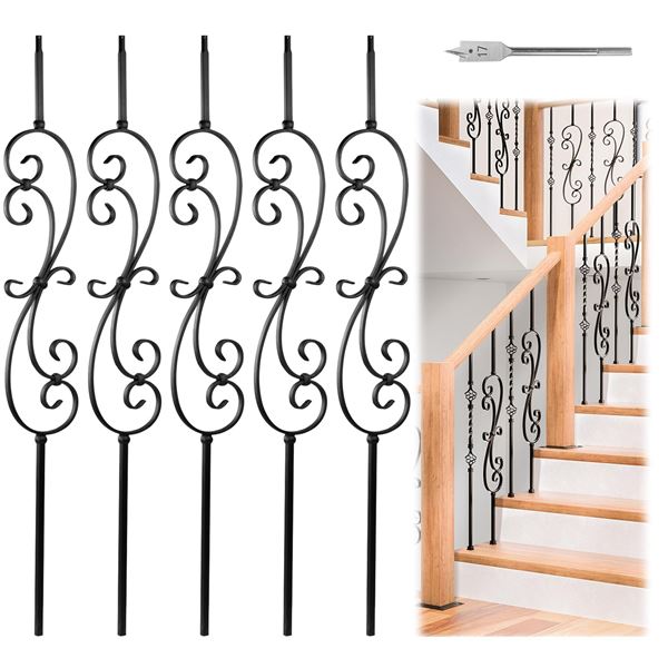 BRAND NEW MUZATA 5PK WROUGHT IRON BALUSTERS 44"