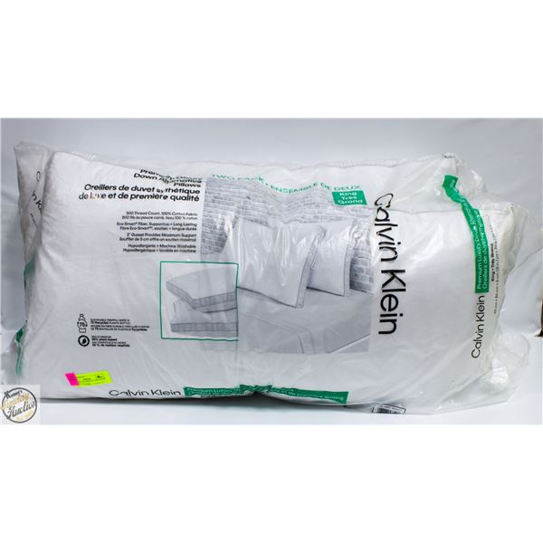 CALVIN KLEIN DOWN ALTERNATIVE PILLOWS KING SIZE