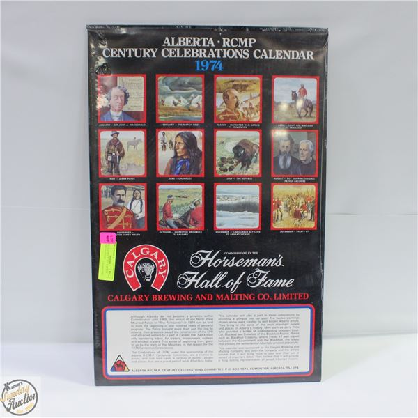 NEW OLD STOCK 1974 ALBERTA RCMP CALENDAR