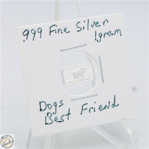 #3865- CANADIAN .999 FINE SILVER 1 GRAM BAR