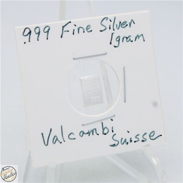 #3866- CANADIAN .999 FINE SILVER 1 GRAM BAR