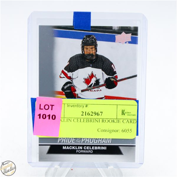 MACKLIN CELEBRINI ROOKIE CARD