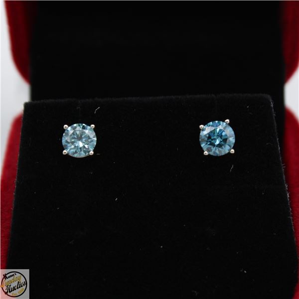 #3853-0.86 CARAT TW BLUE DIAMOND LAB ROUND