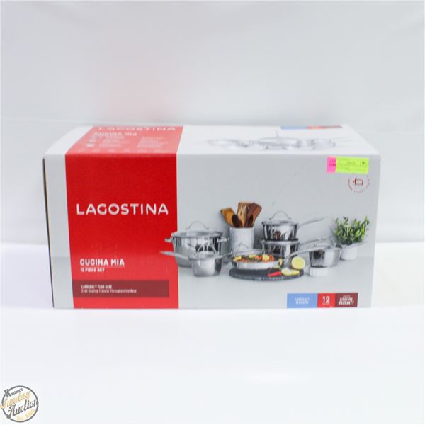 12PC LAGOSTINA STAINLESS STEEL CUCINA MIA SET