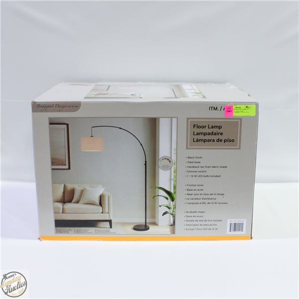 LIKE NEW BRIDGEPORT DISPLAY METAL ARC FLOOR LAMP