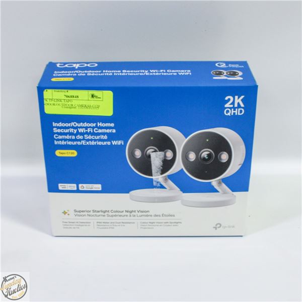 2PK TP-LINK TAPO INDOOR/OUTDOOR CAMERAS C120