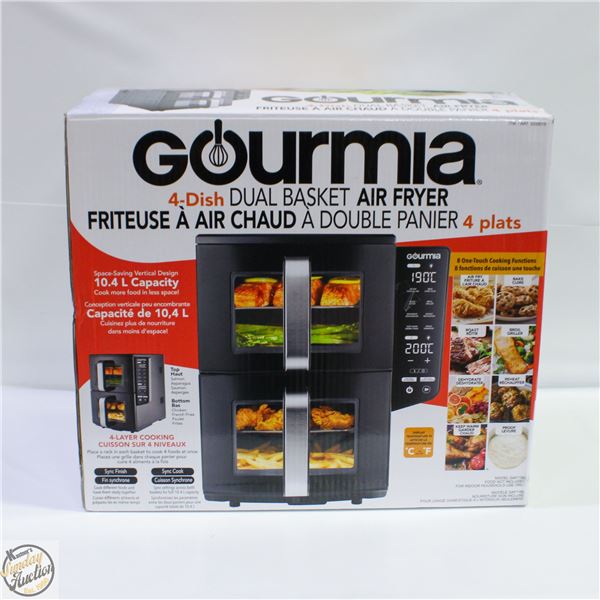 GOURMIA 4-DISH DUAL BASKET AIR FRYER