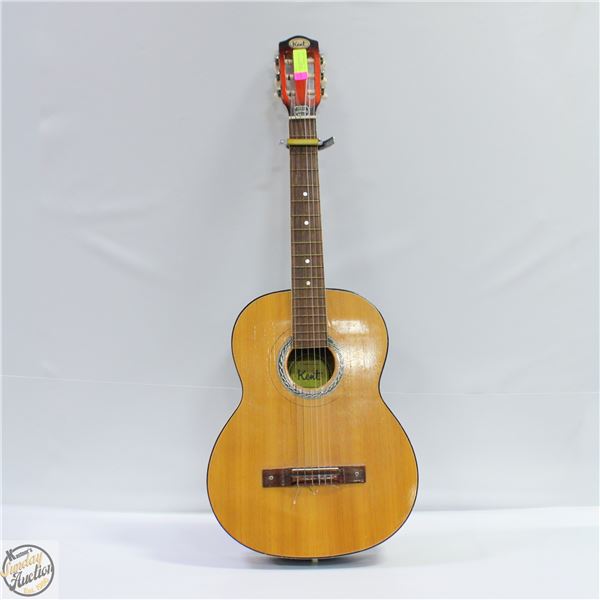 KENT ACOUSTIC GUITAR - NO CASE + WILL NEED TUNING
