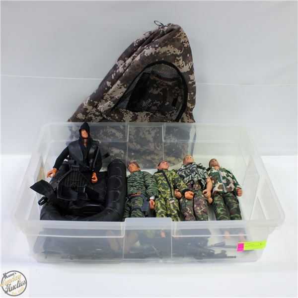 5 G.I.JOE DOLLS + ACCESSORIES