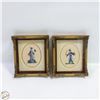 Image 1 : PAIR OF HAND STITCHED & FRAMED ORIENTAL ARTWORK