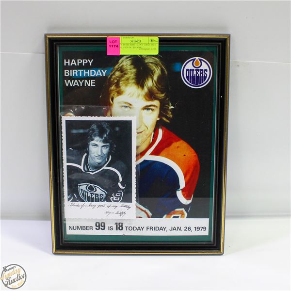 HAPPY 18TH BIRTHDAY GRETZKY JAN 26, 1979 W. THANK