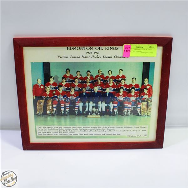 1970-1971 EDMONTON OIL KINGS LEAGUE CHAMPIONS