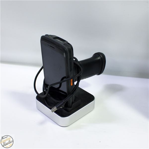BARCODE SCANNER WITH CHARGER, USED