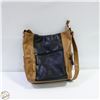 Image 1 : ESTATE BLACK BROWN LEATHER PURSE/BAG