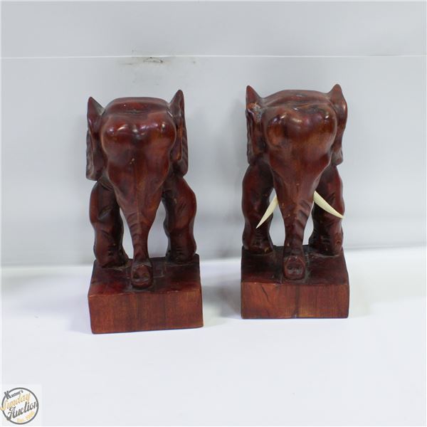 PAIR OF SOLID WOOD POLISHED FINISH