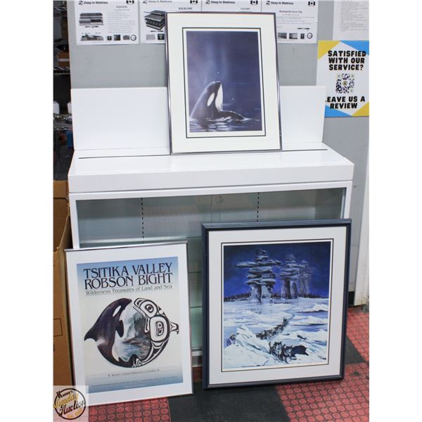 LOT OF THREE FRAMED PICTURES, ONE BY HELEN GALL