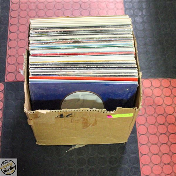BOX OF VINYL RECORDS