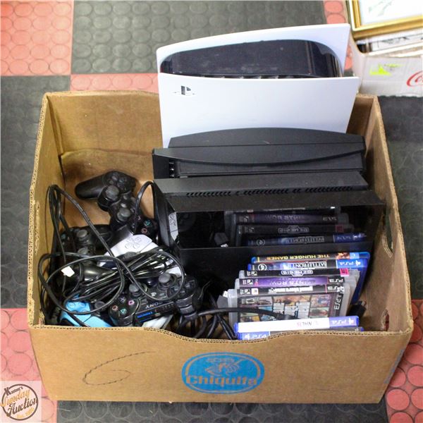 LOT OF PS3, PS4, PS5 CONSOLES, CONTROLLERS &