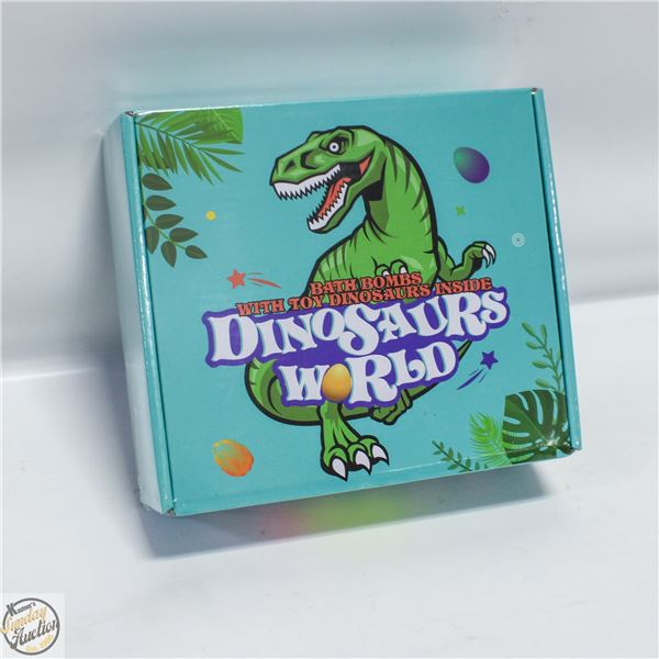 NEW 6 PC BATH BOMBS W/ DINOSAURS WORLD TOYS