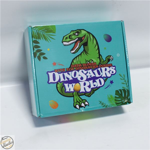 NEW 6 PC BATH BOMBS W/ DINOSAURS WORLD TOYS