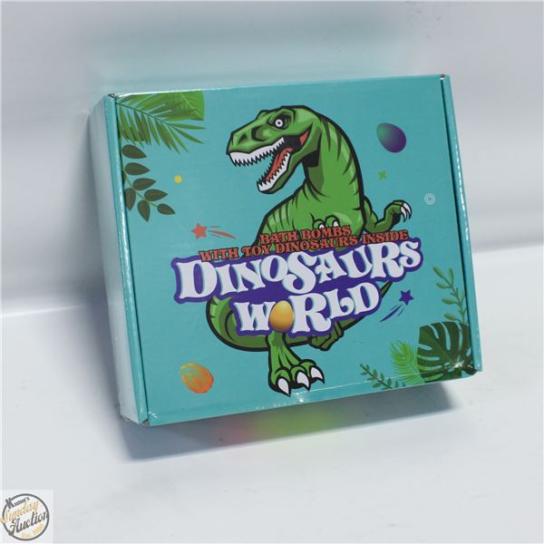 NEW 6 PC BATH BOMBS W/ DINOSAURS WORLD TOYS
