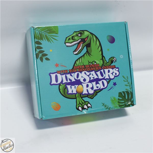 NEW 6 PC BATH BOMBS W/ DINOSAURS WORLD TOYS