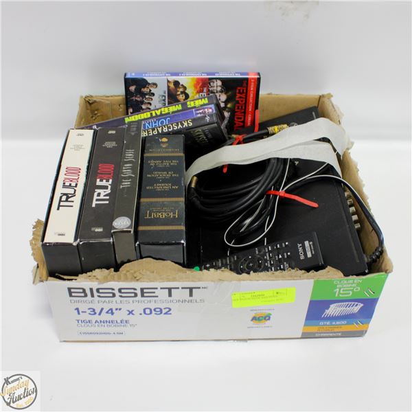 SONY DVD PLAYER AND DVDS