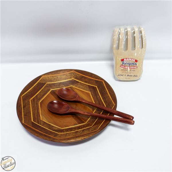 ESTATE SOLID WOOD SERVING PLATE/BOWL