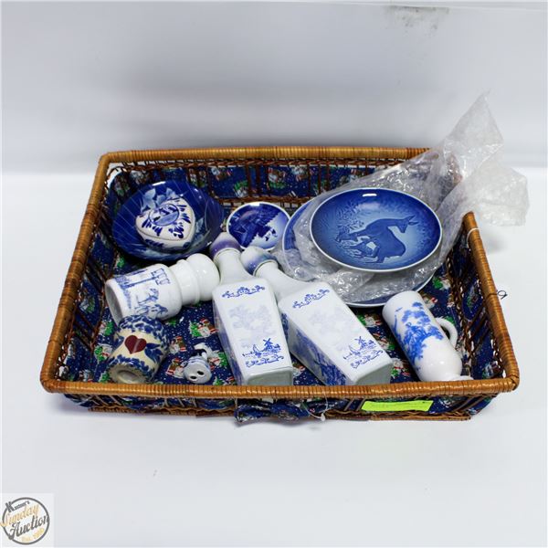 BLUE & WHITE POTTERY & CERAMICS