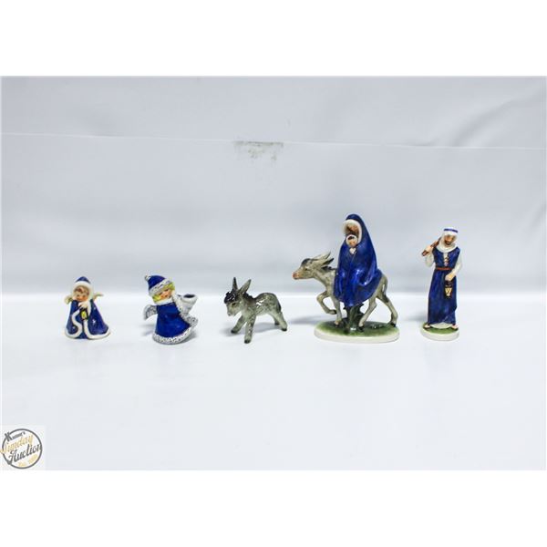 SET OF 5 GOEBEL XMAS FIGURINES