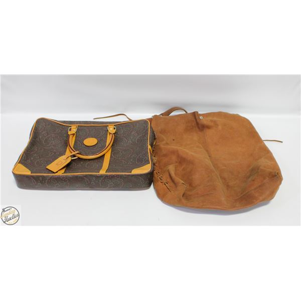 VINTAGE RAWHIDE BAG & VINTAGE LEATHER