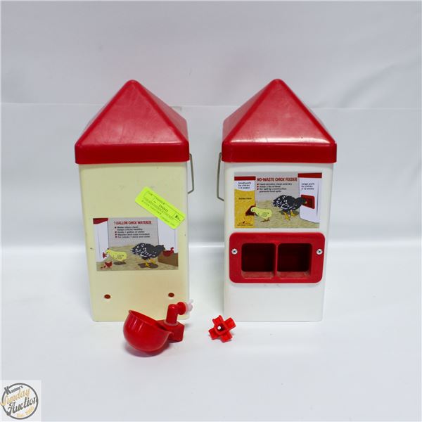 CHICKEN FEEDER & CHICKEN WATER' TOGETHER