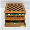 Image 1 : WOODEN "10 IN 1 BOARD GAME BOX"