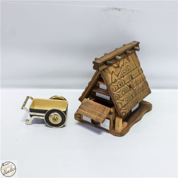 ESTATE HANDMADE WOODEN CABIN TRINKET