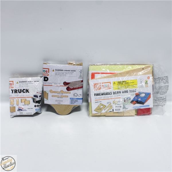 3 NEW SEALED HOME DEPOT KIDS BUILDING KITS