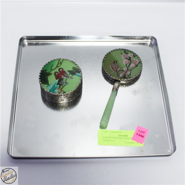 ESTATE VINTAGE VANITY STONE HANDLED