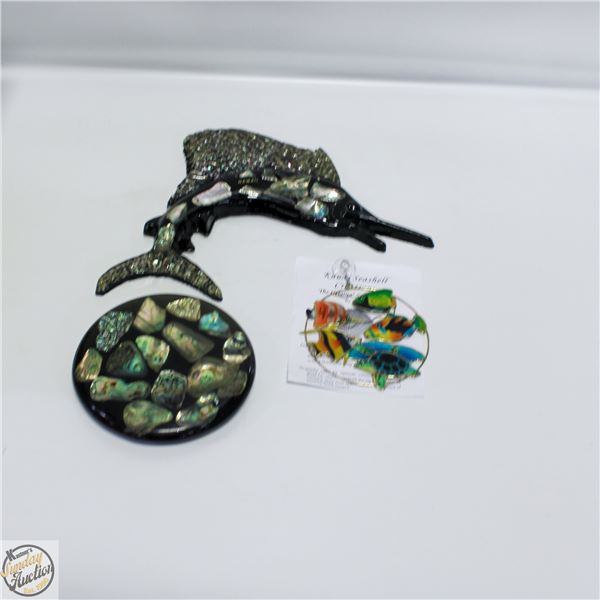 ESTATE GENUINE ABALONE INLAY PIECES +