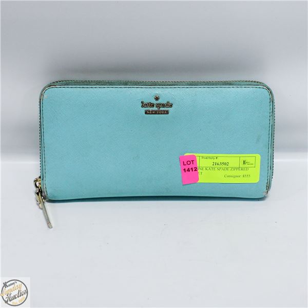 GENUINE KATE SPADE ZIPPERED WALLET