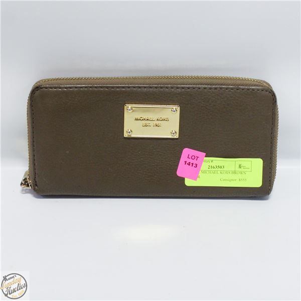 GENUINE MICHAEL KORS BROWN LEATHER