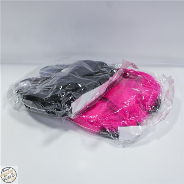 NEW WOMEN'S SLIPPERS 1PINK 1BLACK SIZE 9