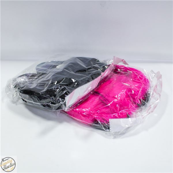 NEW WOMEN'S SLIPPERS 1PINK 1BLACK SIZE 10