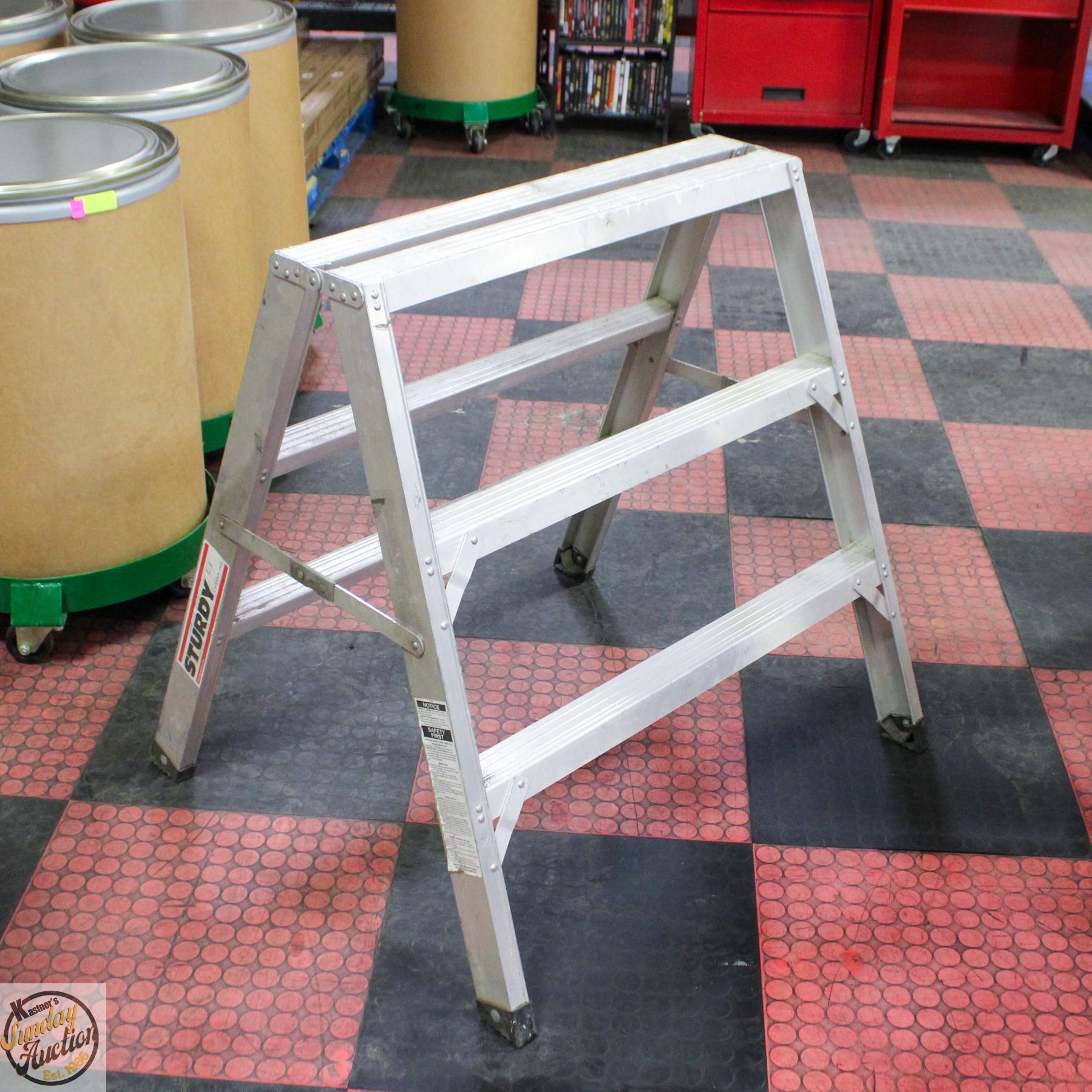STURDY LADDER INCL. 3-STEP DRYWALL BENCH