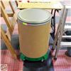 Image 1 : 30 GALLON FIBER DRUM WITH DOLLY, LID, LOCK RING